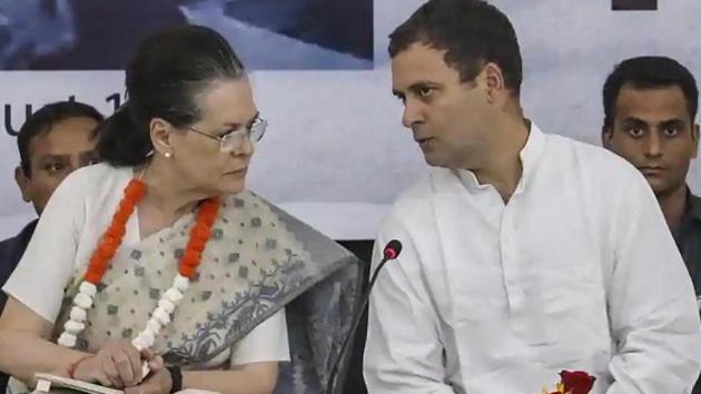 The renewed bid to persuade Rahul Gandhi to accept the responsibility came a day after Sonia Gandhi completed one year as an interim Congress president on Monday. (PTI file photo)