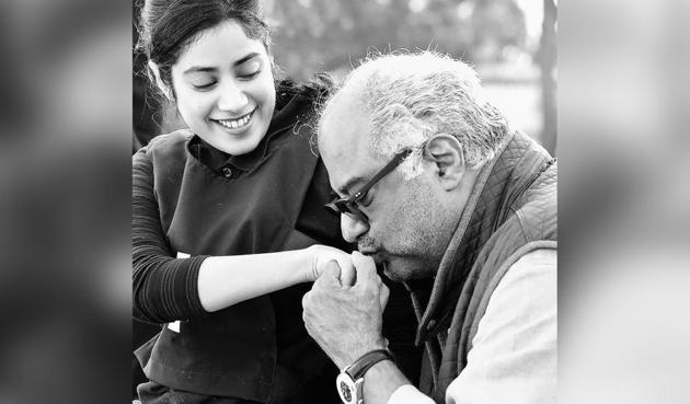 Janhvi Kapoor shared a picture with her father Boney Kapoor on Instagram. Janhvi Kapoor shared a picture with her father Boney Kapoor on Instagram.