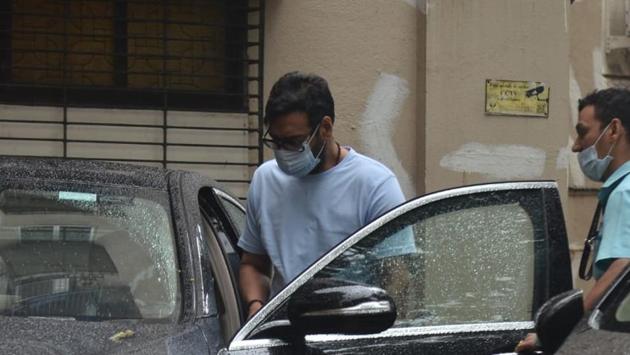 Ajay Devgn seen at his office. Ajay Devgn seen at his office.