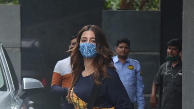 Nupur Sanon seen at Pooja Entertainment office. Nupur Sanon seen at Pooja Entertainment office.