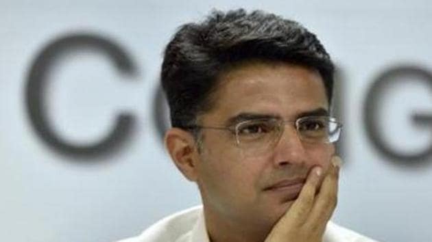 Former Rajasthan Congress chief Sachin Pilot looks on during a press conference on at AICC headquarters in New Delhi in this file photo. Pilot ended his rebellion after meeting party leader Rahul Gandhi on Monday. (Sonu Mehta/HT Photo) Former Rajasthan Congress chief Sachin Pilot looks on during a press conference on at AICC headquarters in New Delhi in this file photo. Pilot ended his rebellion after meeting party leader Rahul Gandhi on Monday. (Sonu Mehta/HT Photo)
