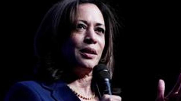 US senator Kamala Harris has been selected Republican presidential candidate Joe Biden’s running mate.(REUTERS Photo) US senator Kamala Harris has been selected Republican presidential candidate Joe Biden’s running mate.(REUTERS Photo)