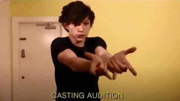 Tom Holland in his audition tape for Spider-Man.