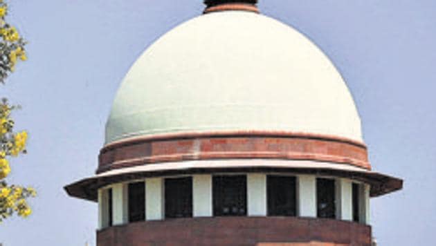 A view of the Supreme Court.(Biplov Bhuyan/HT PHOTO)