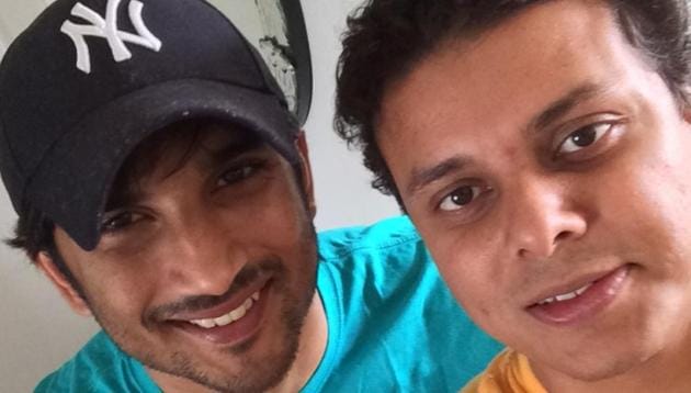 Sushant Singh Rajput poses with his brother-in-law, Vishal Kirti.