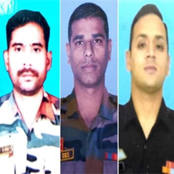 All three were posted in Jammu and Kashmir during incidents for which they have been given the Shaurya Chakra. (Sourced) All three were posted in Jammu and Kashmir during incidents for which they have been given the Shaurya Chakra. (Sourced)