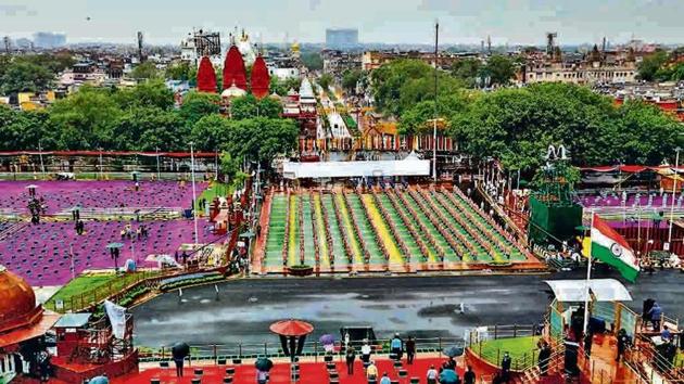 Preparations for the 74th Independence Day celebrations at Red Fort have been completed.