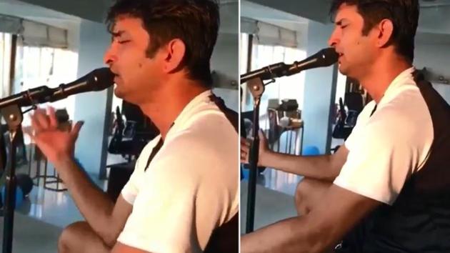 Sushant Singh Rajput in a still from the viral video. Sushant Singh Rajput in a still from the viral video.