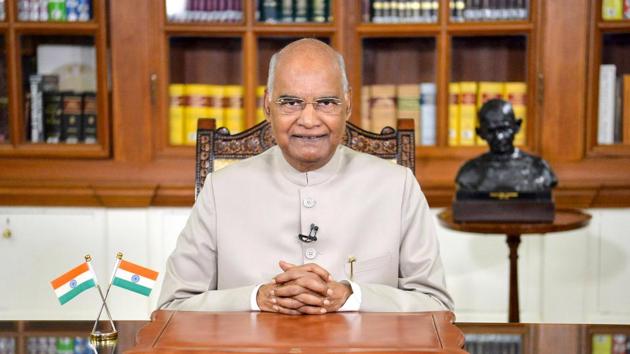 President Ram Nath Kovind addresses the nation on the eve of 74th Independence Day in New Delhi.(PTI)