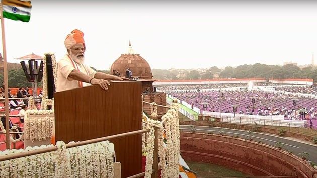 PM Modi at Red Fort(DD National)