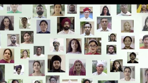 Independence Day 2020: The image shows a still from Google India and Virtual Bharat’s Jana Gana Mana video.(Twitter/@GoogleIndia)