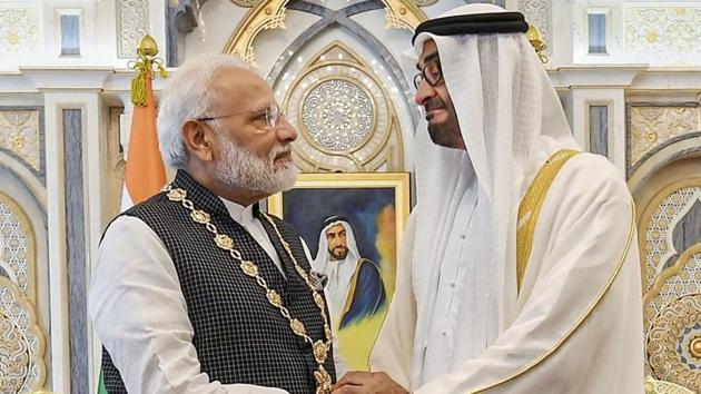 India has welcomed the UAE-Israel accord that leads to restoration of full diplomatic ties between New Delhi’s two strategic partners(PTI)
