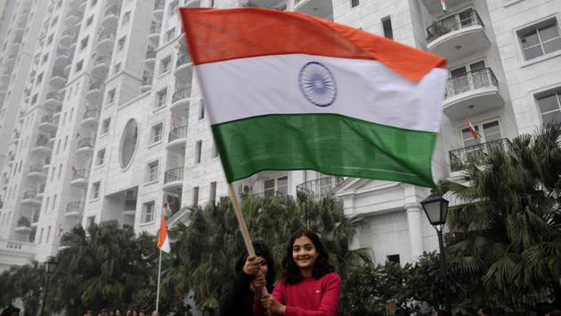 Residents of Hamilton Court in Gurugram have been known to celebrate Independence Day in high spirits, in pre-pandemic era. (Photo: Parveen Kumar/HT) Residents of Hamilton Court in Gurugram have been known to celebrate Independence Day in high spirits, in pre-pandemic era. (Photo: Parveen Kumar/HT)