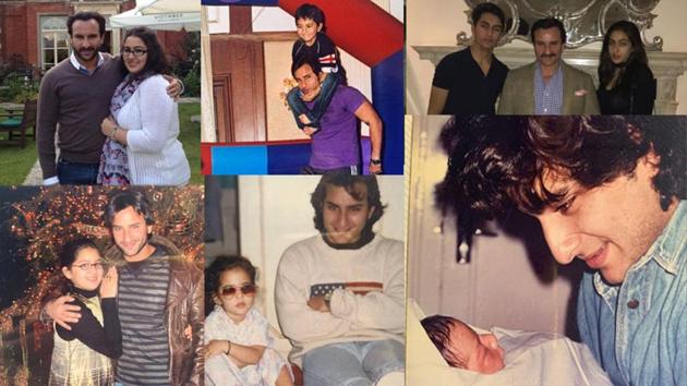 Sara Ali Khan and Ibrahim Ali Khan have shared their several childhood pictures with father Saif Ali Khan.