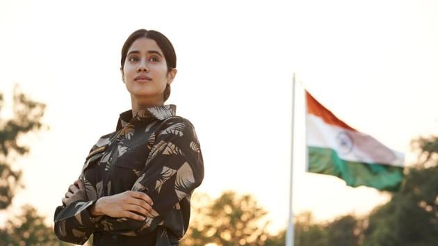 Janhvi Kapoor in a still from Gunjan Saxena: The Kargil Girl.