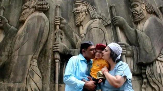 Parsi community members at the Fire temple on Parsi New Year.(Bhushan Koyande/HT File Photo)