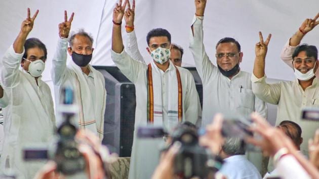 Sachin Pilot returned to the Congress fold ending the crisis in Rajasthan unit of the party after a meeting with Rahul Gandhi.(PTI Photo)