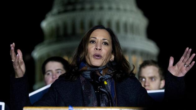File photo Senator Kamala Harris who is the Democratic vice presidential candidate(AP File Photo) File photo Senator Kamala Harris who is the Democratic vice presidential candidate(AP File Photo)
