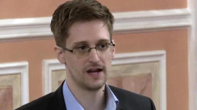 Edward Snowden speaks in Moscow.(AP)