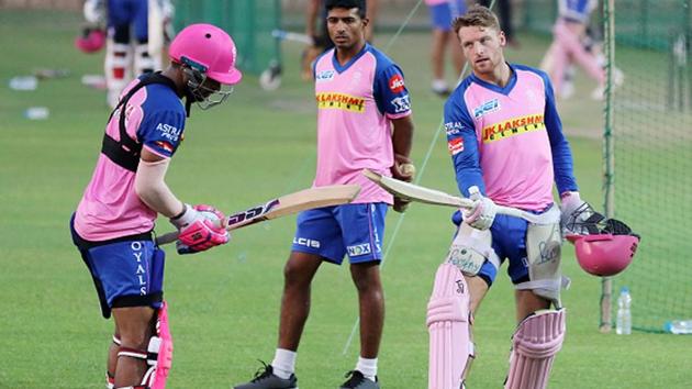 Jos Butler during the practice session at last year’s IPL.(Getty Images)