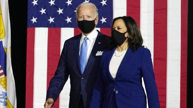 Democratic presidential candidate former Vice President Joe Biden and his running mate Sen. Kamala Harris.(AP Photo)