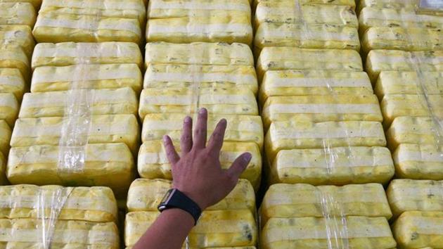 The DRI authorities seized 142.6 kgs of Mephedrone worth Rs 28.52 crore and 31 kgs of Ephedrine, also a banned drug, worth Rs 3.1 crore. Besides, about 250 kg of raw material worth Rs 50 crore, procured for manufacture of Mephedrone, was seized from the factory premises. (Image used for representation).(REUTERS PHOTO.) The DRI authorities seized 142.6 kgs of Mephedrone worth Rs 28.52 crore and 31 kgs of Ephedrine, also a banned drug, worth Rs 3.1 crore. Besides, about 250 kg of raw material worth Rs 50 crore, procured for manufacture of Mephedrone, was seized from the factory premises. (Image used for representation).(REUTERS PHOTO.)