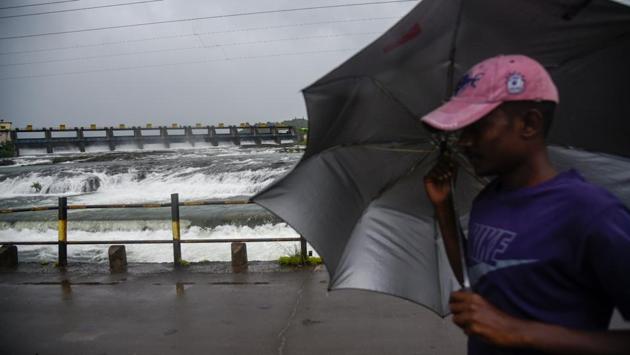 Khadakwasla dam in Pune overflowing due to heavy rain in catchment area on August 13. On August 16, Pune district surpassed Mumbai to become the most affected district in the state with 130,606 confirmed cases, while Mumbai, which recorded 1,010 new infections on the same day has 128,726 confirmed cases. (Sanket Wankhade / HT Photo) Khadakwasla dam in Pune overflowing due to heavy rain in catchment area on August 13. On August 16, Pune district surpassed Mumbai to become the most affected district in the state with 130,606 confirmed cases, while Mumbai, which recorded 1,010 new infections on the same day has 128,726 confirmed cases. (Sanket Wankhade / HT Photo)
