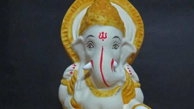 An eco-friendly Ganesh idol.