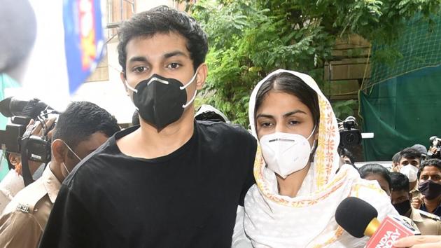 Rhea Chakraborty and her brother Showik Chakraborty.(ANI) Rhea Chakraborty and her brother Showik Chakraborty.(ANI)