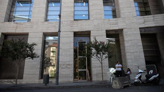 A security guard stands outside the headquarters of Lebanese fashion designer Elie Saab, following a massive explosion at the Beirut port area, Lebanon, August 15, 2020. (REUTERS/Alkis Konstantinidis) A security guard stands outside the headquarters of Lebanese fashion designer Elie Saab, following a massive explosion at the Beirut port area, Lebanon, August 15, 2020. (REUTERS/Alkis Konstantinidis)