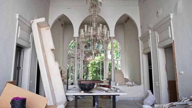 A view of the damaged house of Lebanese fashion designer Elie Saab, following a massive explosion at the Beirut port area, Lebanon, August 15, 2020. (REUTERS/Alkis Konstantinidis) A view of the damaged house of Lebanese fashion designer Elie Saab, following a massive explosion at the Beirut port area, Lebanon, August 15, 2020. (REUTERS/Alkis Konstantinidis)