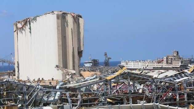 A view shows the damage at the site of a massive explosion in Beirut port, Lebanon August 17, 2020.(Reuters photo)