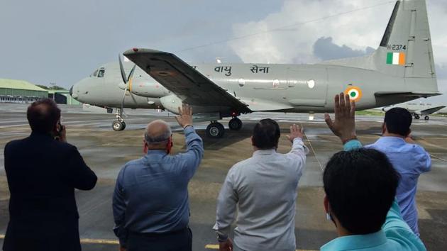 Satya Pal Malik jets off to his new home Meghalaya on Aug 19, 2020. (HT Photo)