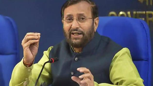 Union Minister of Environment, Forest and Climate Change Prakash Javadekar.(PTI)