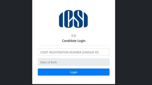 ICSI CSEET 2020 admit card.(Screengrab)