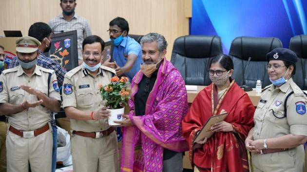 Covid 19: SS Rajamouli at a plasma donation awareness campaign session.