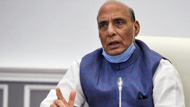 Rajnath Singh also appreciated navy’s efforts in carrying out repatriation of Indian citizens stuck overseas due to Covid-19.(PTI Photo)