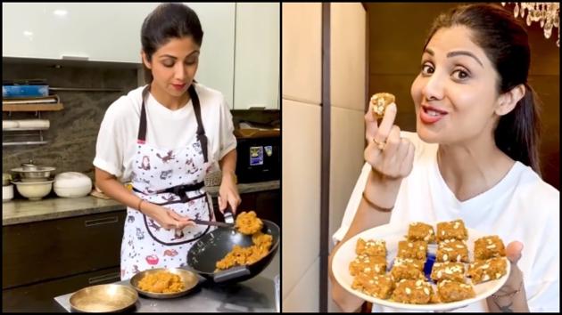 Shilpa Shetty Kundra shares easy recipe to prepare Besan Coconut Barfi(Instagram/theshilpashetty)