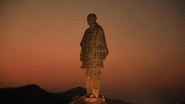 A view of the memorial to the ‘Iron Man of India’ Sardar Vallabhai Patel.(HT Photo)