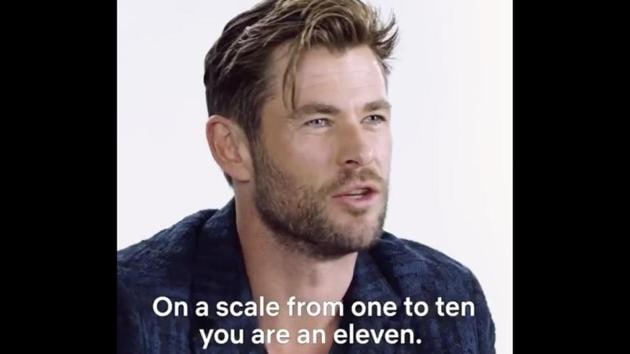 Chris Hemsworth’s video was shared on Twitter.(Twitter/@hemsbest)