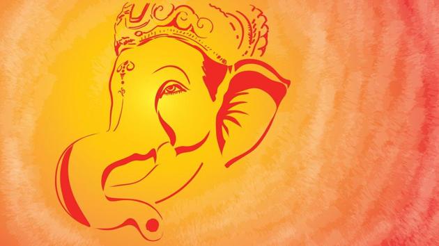 Hand drawn illustration of lord ganpati for ganesh chaturthi posters for  the wall • posters drawn, hand, classic | myloview.com