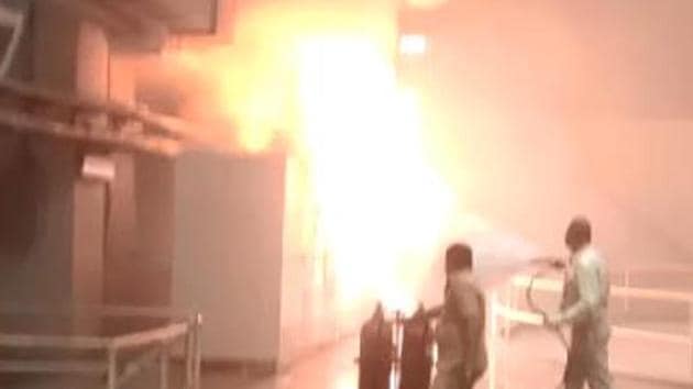 Fire accident at Srisailam Hydel Electric Power project.(SOURCED)