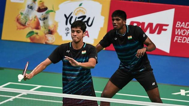 Satwiksairaj Rankireddy and Chirag Shetty of India during a Men’s Doubles second round match(Getty Images)