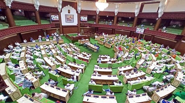 When the House reassembled, the uproar continued and Chairperson Rajendra Pareek adjourned the House for another 15 minutes. (ANI file photo) When the House reassembled, the uproar continued and Chairperson Rajendra Pareek adjourned the House for another 15 minutes. (ANI file photo)