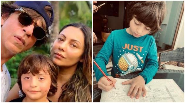 Gauri Khan has shared new pictures of AbRam on social media.