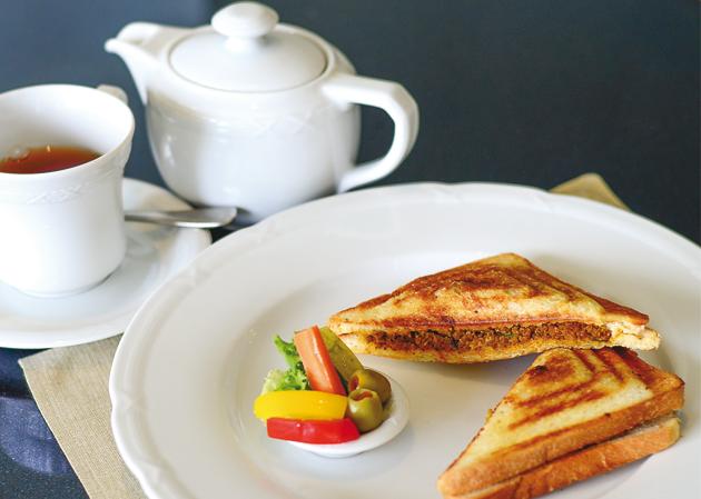 The keema ghotala toastie in Sea Lounge, Taj Mahal Hotel, is inspired by the Mumbai street dish of keema with scrambled egg