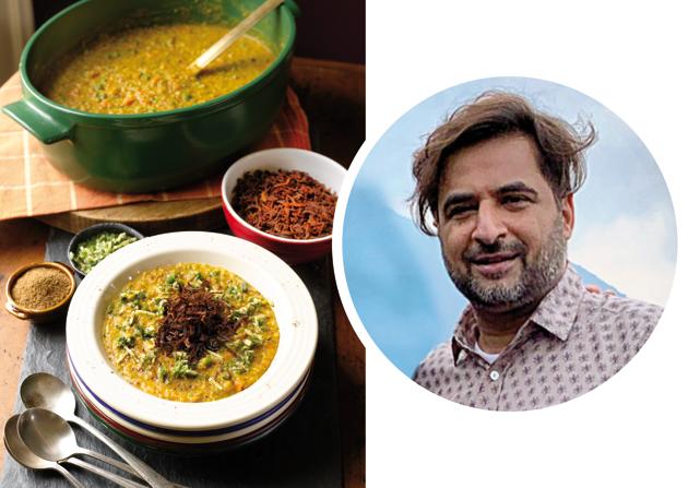 Chef Suvir Saran (inset) says that the nutty flavour in his Birbal ki khichri comes from frying the moong dal.