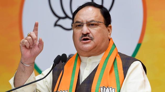 BJP national president JP Nadda will attend the party’s two-day virtual meet on Bihar polls.(PTI File Photo)