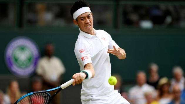 Japan's Kei Nishikori in action(REUTERS)