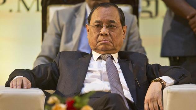 Chief Justice of India Ranjan Gogoi, attends a book release function in Guwahati, Assam.(AP)